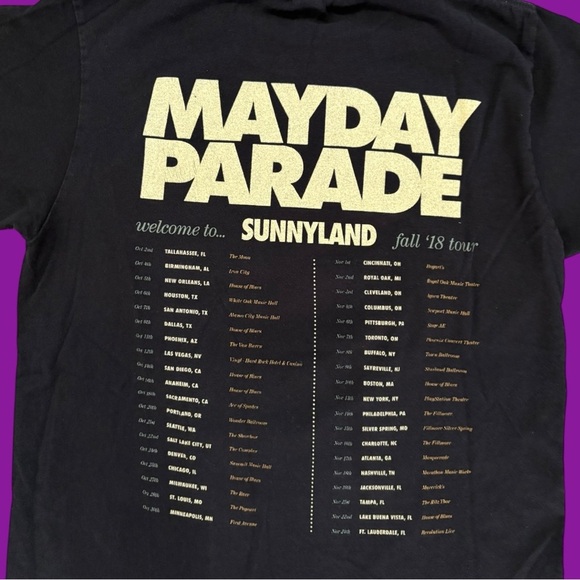 2018 Mayday Parade Tour Tee - Picture 4 of 4